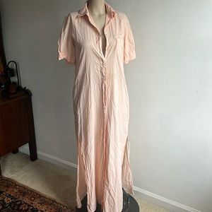 Solid & Striped button down maxi dress coverup